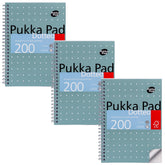 Pukka Pads Metallic Jotta Notepad Wirebound A5 5mm Dotted Grid 200 Perforated Pages Green (Pack 3) - JM021DOT